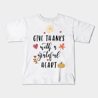 Thankful Grateful Blessed Shirt, Thanksgiving Shirt, Fall Shirt, Fall Teacher Shirt, Thankful Shirt, Thanksgiving Tee, Grateful Shirt Kids T-Shirt